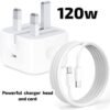 HEAVY DUTY 120W SMART IPHONE USB-C To LIGHTING PD FAST LIGHTING CHARGER