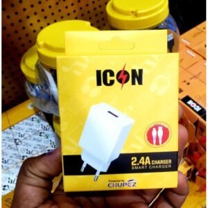 itel 2.4A Fast Charger With Type-C Cable -White