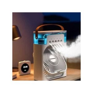 Mini Fan Rechargeable Air Cooler & Humidifier With LED Light
