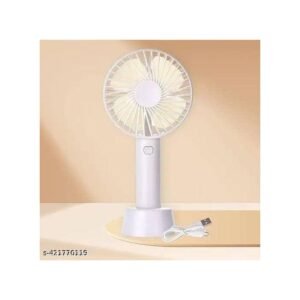 Portable Mini USB Rechargeable Hand Held Fan + Base