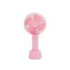 Portable Mini USB Rechargeable Hand Held Fan + Base (Pink)