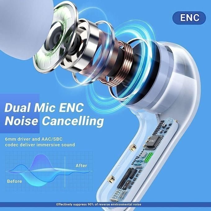 Air31 Wireless Earphones - Bluetooth 5.3, Noise Reduction, In-Ear, Black