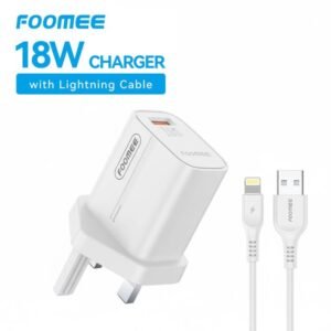 FOOMEE 18W Super Fast Charger USB-A Output+ Type-C Cable For Phones, Power Banks and Other Type-C devi