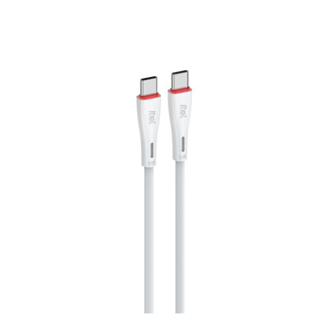 itel 12 Watts Fast Type-C Charger With Free Type-C to Type C Cable - White