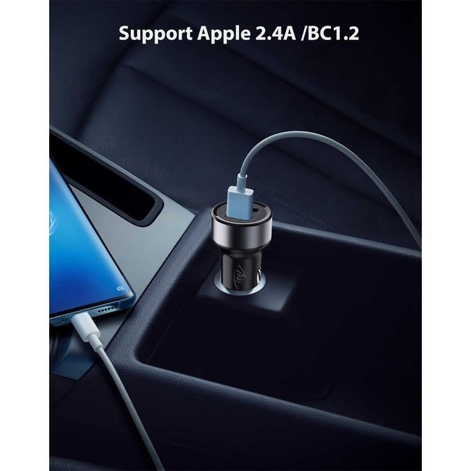 itel 15.5W Dual Output Fast Car Charger With Free Cable