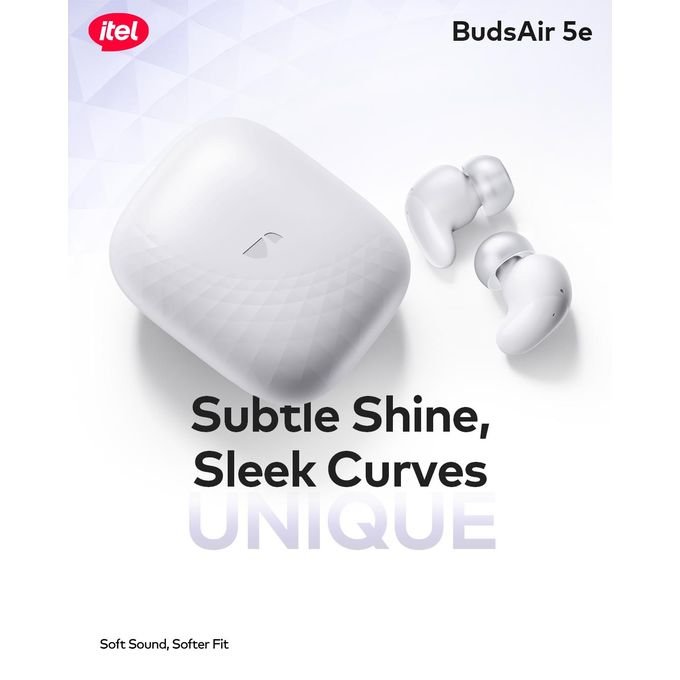 itel BudsAir 5e Ultra Lightweight In-Ear Earbuds 39H Playtime IP54 Portable IEW-52 -Black