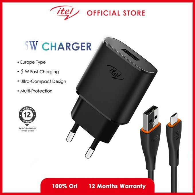 itel Charger With Micro USB Cable