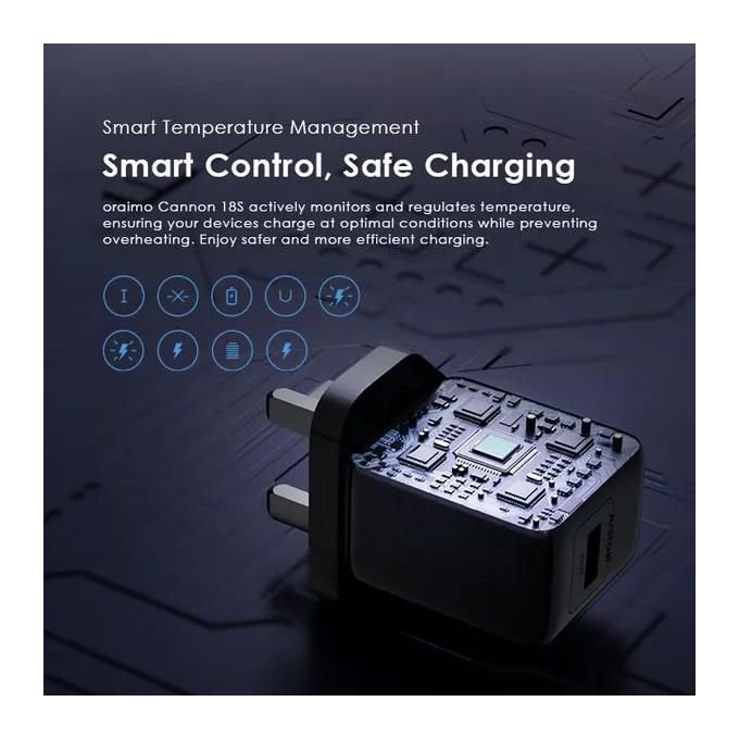 Oraimo Cannon 18S 18W Wall Charger Kit + Free Cable