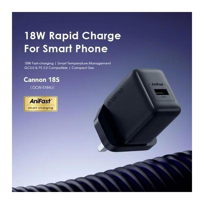 Oraimo Cannon 18S 18W Wall Charger Kit + Free Cable
