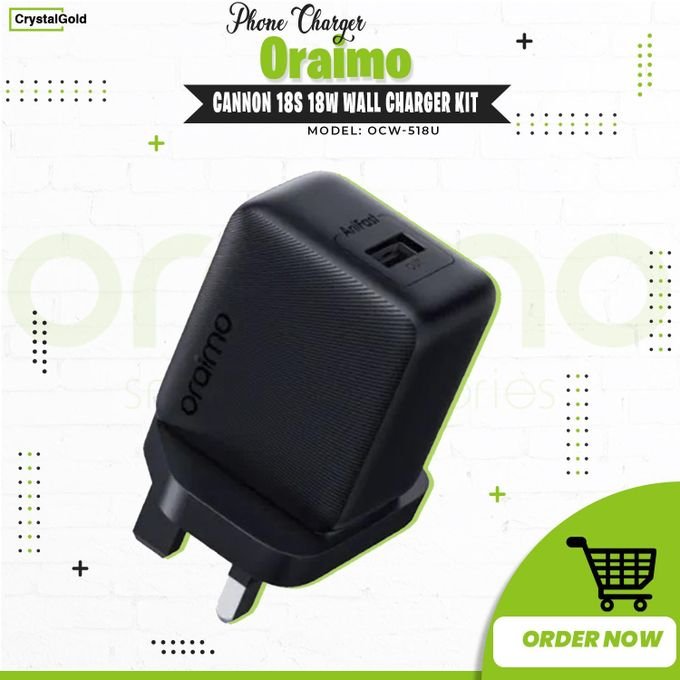 Oraimo Cannon 18S 18W Wall Charger Kit + Free Cable