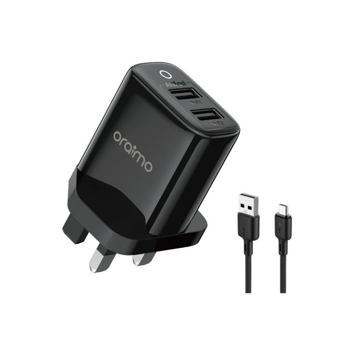 Oraimo Firefly 2U 12W 2.4A Dual USB Fast Charger