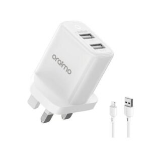 Oraimo Firefly 2U 2.4A Fast Charger + Lightning Cable (OCW-U67D+L53)