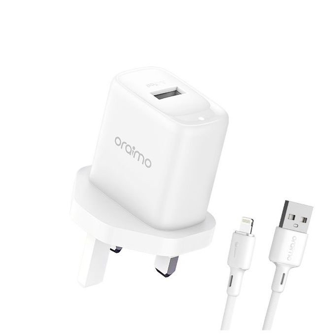 Oraimo Firefly 3 10W 2.0A Fast Charger + Free Fast Lightning Cable