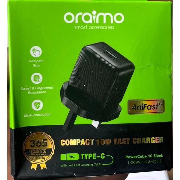 Oraimo Firefly 3 Fast Android Charger + Type C Cable