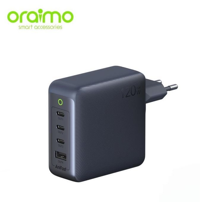 Oraimo HyperGaN C120F Charger 120W GaN Super Fast Multi-Device Charging