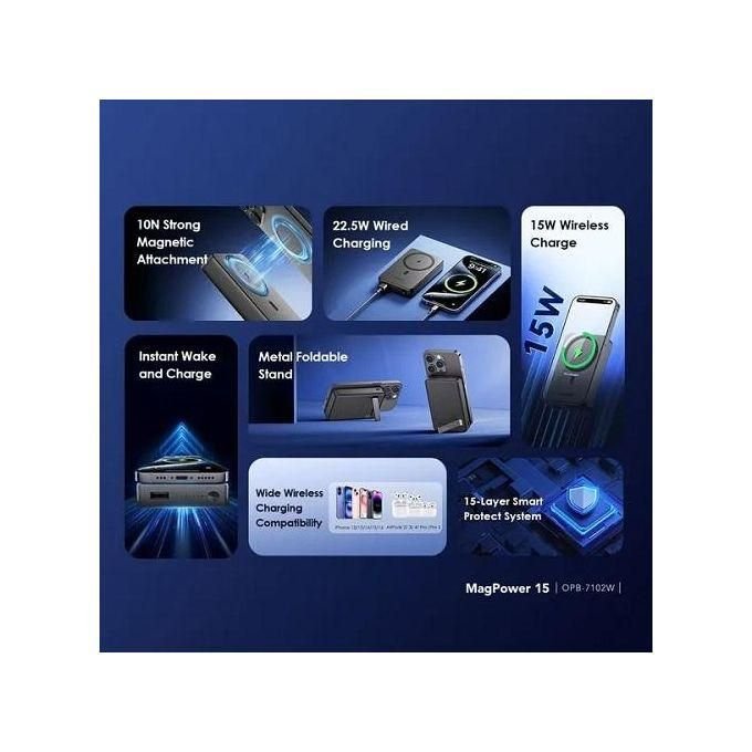 Oraimo MagPower 15 10000mAh Wireless and Wired Power Bank