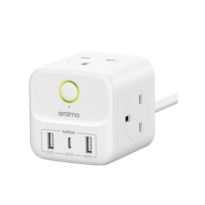 Oraimo NEW 2023 C 6-In-1 Power Expansion Cube Extension Charger 20W