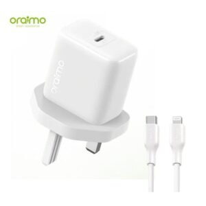 Oraimo Power-Cube 202 Fast 20W PD3.0 & QC 3.0 Compatible Charger Kit Type-C to iPhone Lightning Charger OCW-5202U-UCL -WHITE