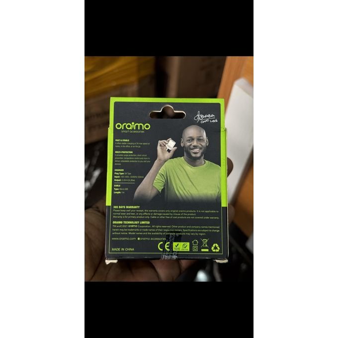 Oraimo PowerCube 2 Fast Charger + Lightning Cable (OCW-U65S)