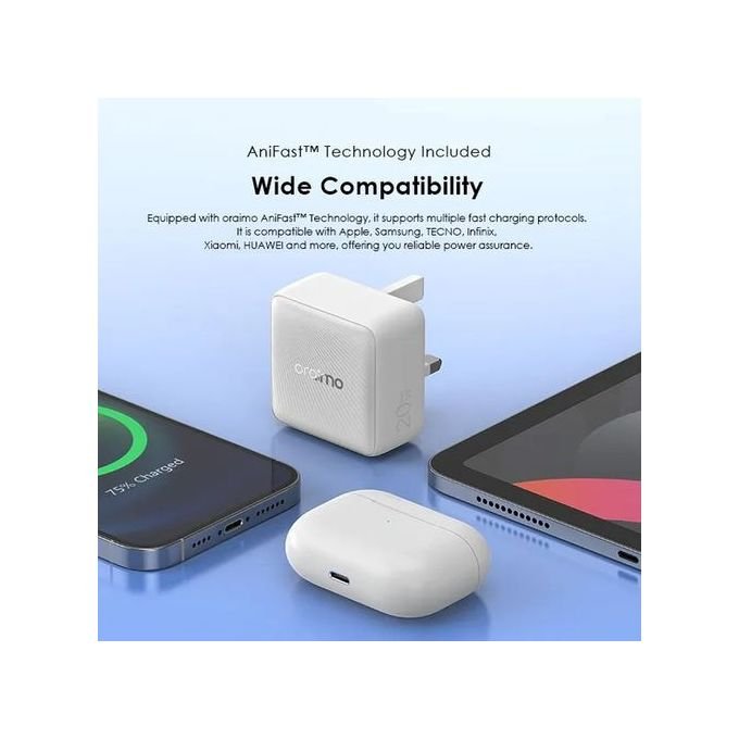 Oraimo PowerCube 20 Chic 20W GaN Wall Charger Kit