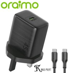 Oraimo PowerGaN 451 45W Gan Ultra-Fast PD 3.0 and QC 4.0+ Compatible Type-C to Type-C Wall Charger