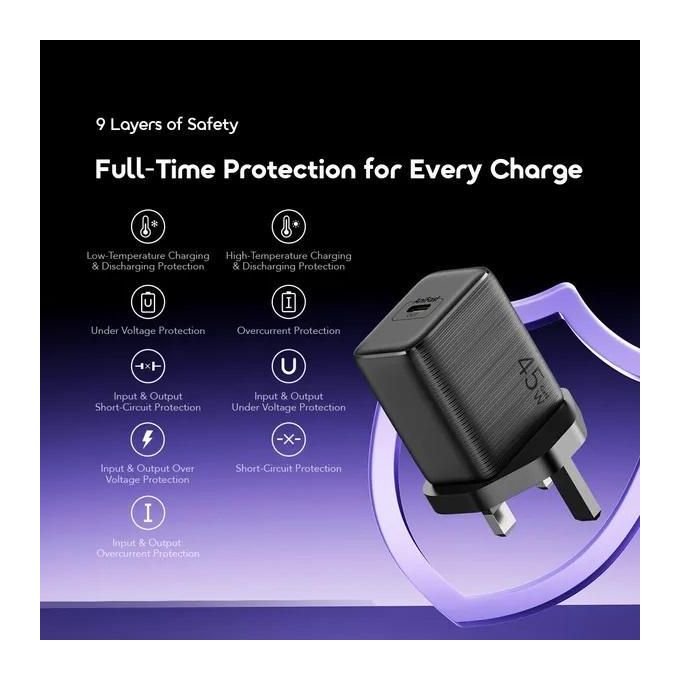 Oraimo PowerGaN 451 45W Gan Ultra Fast Wall Charger + Free Cable