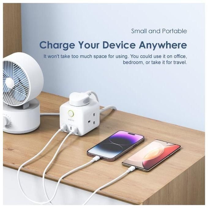 Oraimo PowerHub C 6-In-1 Smart Fast Charging High Security Small And Portable Power Expansion Cube