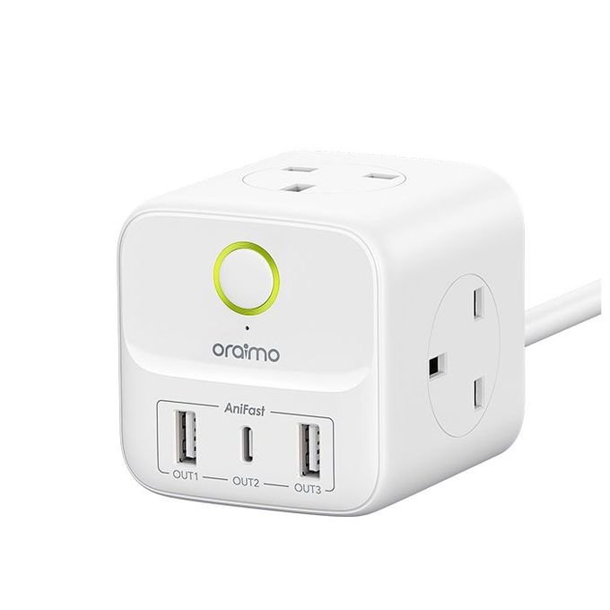 Oraimo PowerHub C 6-In-1 Smart Fast Charging High Security Small And Portable Power Expansion Cube