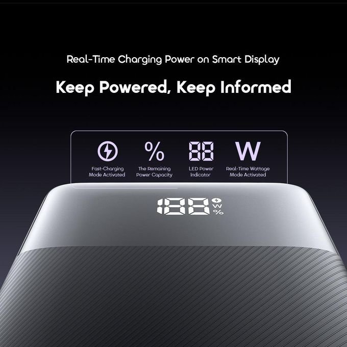 Oraimo PowerNova QF1 Power Bank 27000mAh 22.5W Fast Charging Smart Digital Display