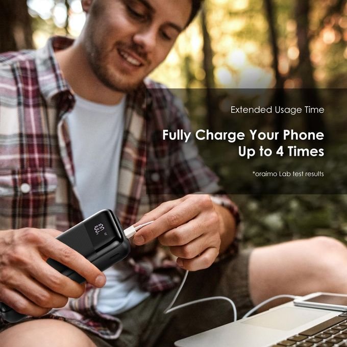 Oraimo Traveler 12 Byte Power Bank 20000mAh 12W Fast Charging Digital Display