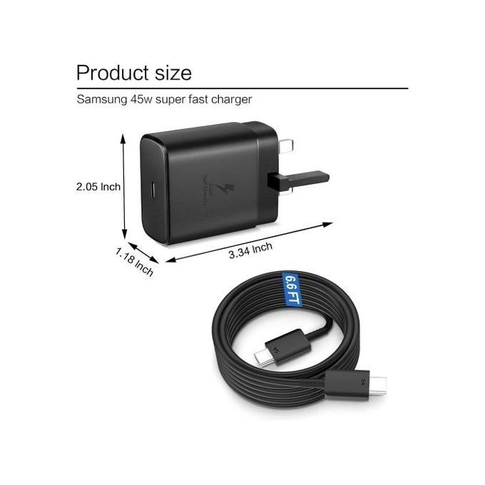 Samsung 45W Super Fast Charge PD Adaptive Charging For Samsung And Redmi Phones Type-C To Type-C(HEAD ONL