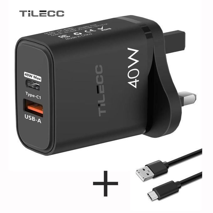 TiLECC TiLECC Jazzy PD 40W USB-C & USB-A Output Super Fast Charger
