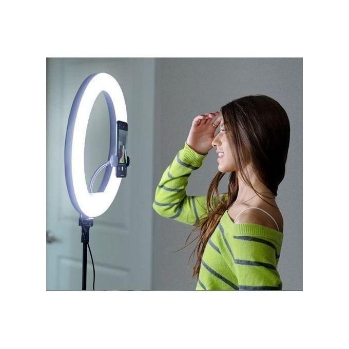 12" Inches Automatic Led Ringlight With Stand &Camera Holder for TikTok, YouTube, Makeup, Live Stream