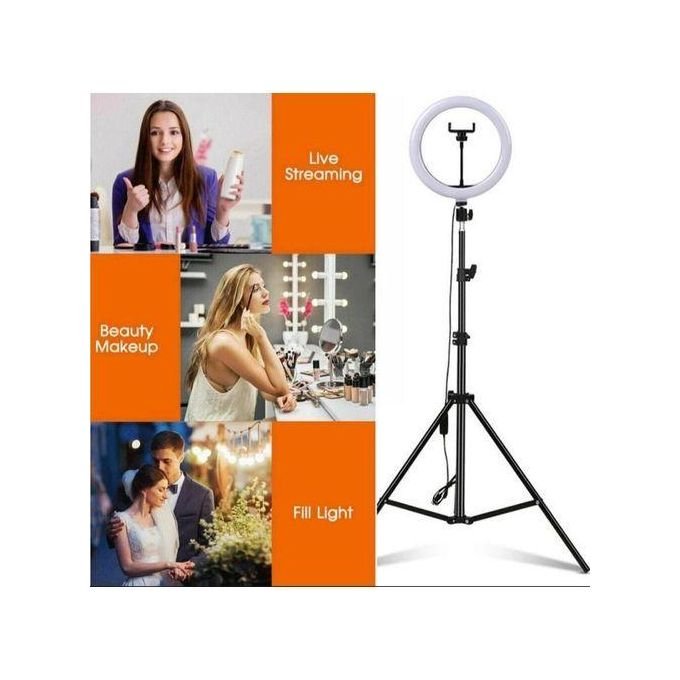 12" Inches Automatic Led Ringlight With Stand &Camera Holder for TikTok, YouTube, Makeup, Live Stream