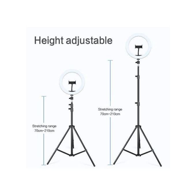 12" Inches Automatic Led Ringlight With Stand &Camera Holder for TikTok, YouTube, Makeup, Live Stream