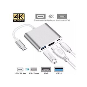 3 In 1 Type C USB To USB-C 4K HDMI USB 3.0 Adapter Converter