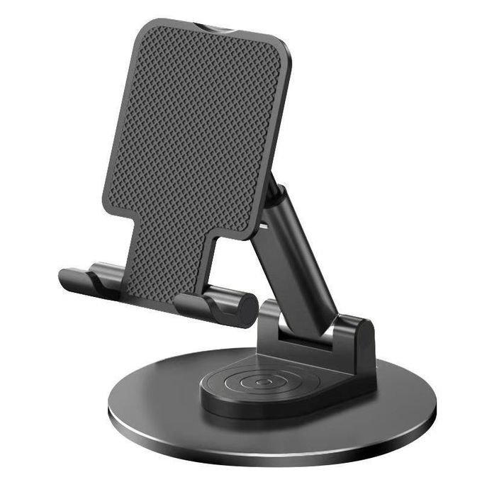360° Rotatable Desktop Tablet & Phone Holder – Foldable, Adjustable, Compatible with Smartphones & iPad