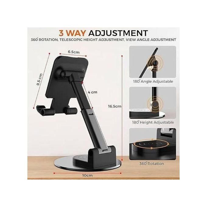 360° Rotating Phone Holder - Black