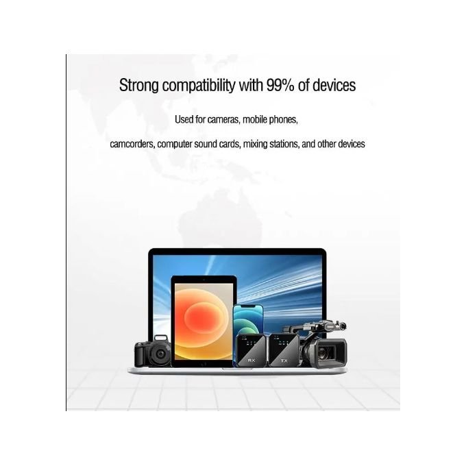 8-10 Hours 3 In 1 Wireless Lapel Microphone For IPhone/Android Users/Content Creation