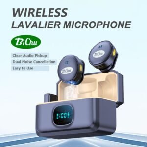 BiChu BICHU-Wireless Lapel Microphone USB-C Interface Lavalier Mic Noise Cancel 164ft Range for Android/Camera/PC/Laptop,wireless microphone,,microphone,noise cancellation...