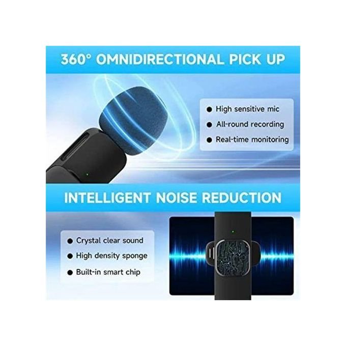 Dual Wireless Lavalier Microphone Lavalier Microphone Supports TYPE-C Mobile Phone IOS Adapter