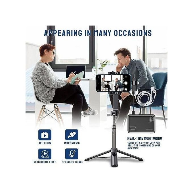 Dual Wireless Lavalier Microphone TYPE-C Android Phones IPhone + IOS Adapter