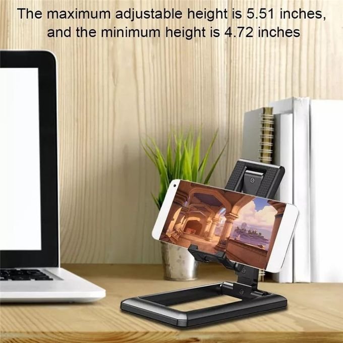 Foldable Mobile Phone Holder And Tablet Stand-Black