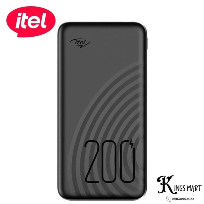 itel 20000mAh Star-200 Fast-Charging Power-Bank with LED Torch-Light