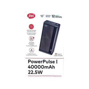itel 40000mAh 22.5W Fast Charging Type-C Output Powerbank+ FREE CABLE