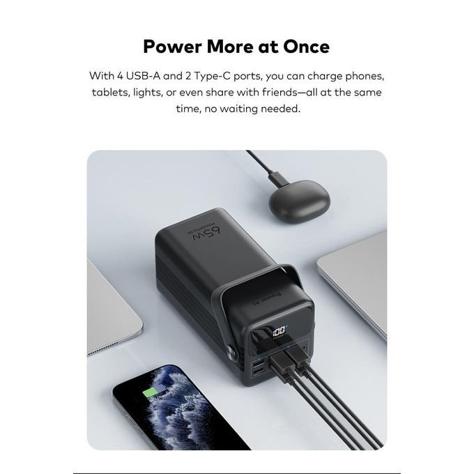 itel 60000mAh 65W Type-C Phone & Laptop Power Bank With Lamp