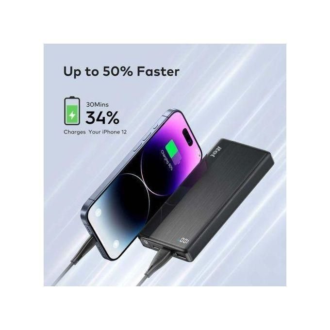 itel PowerPulse A1160 20000mAh Power Bank- Dual Output FastCharging with LED lightning
