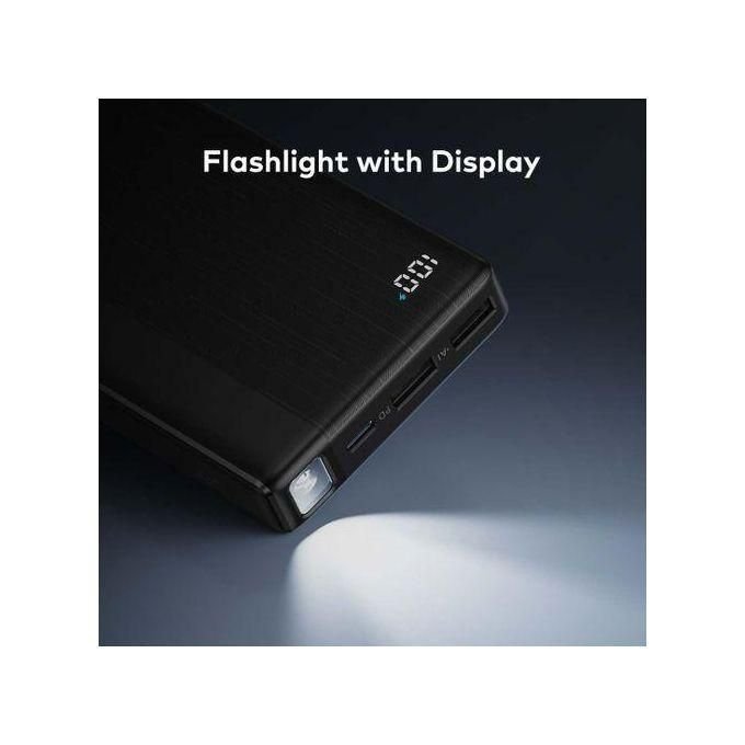 itel PowerPulse A1160 20000mAh Power Bank- Dual Output FastCharging with LED lightning