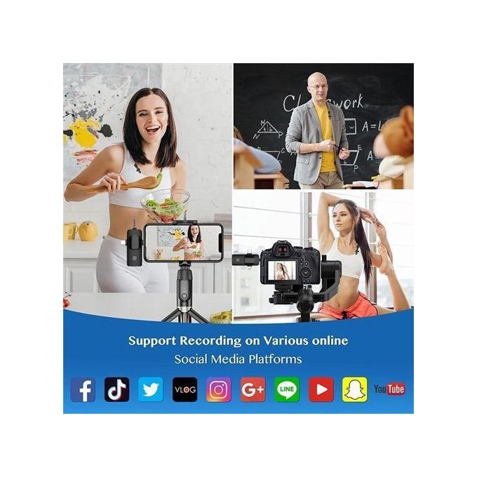 K35 3.5mm Wireless Microphone (dual Microphone)
