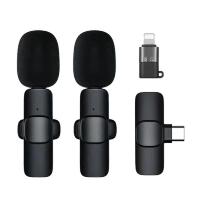 K9 Wireless Dual Bluetooth Microphone for Type C Android and iPhone